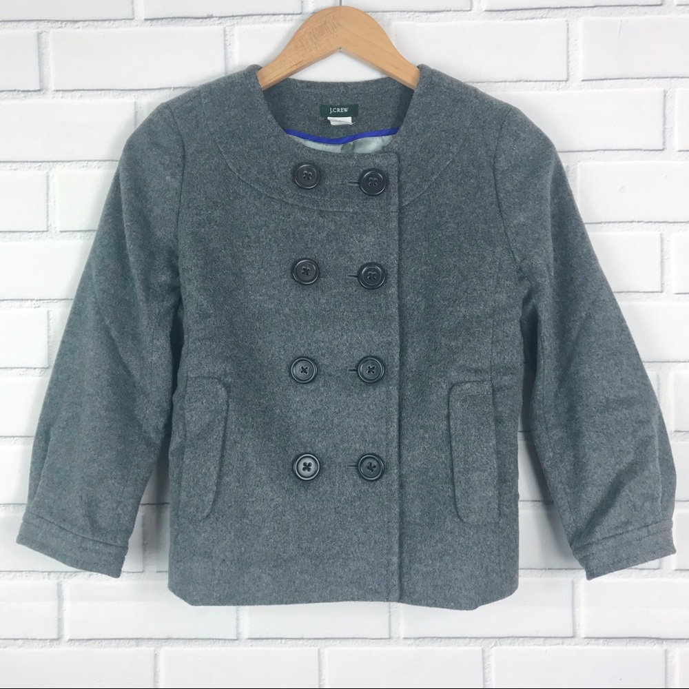 J. Crew Charcoal Blazer 3/4 Sleeve Jacket 0
